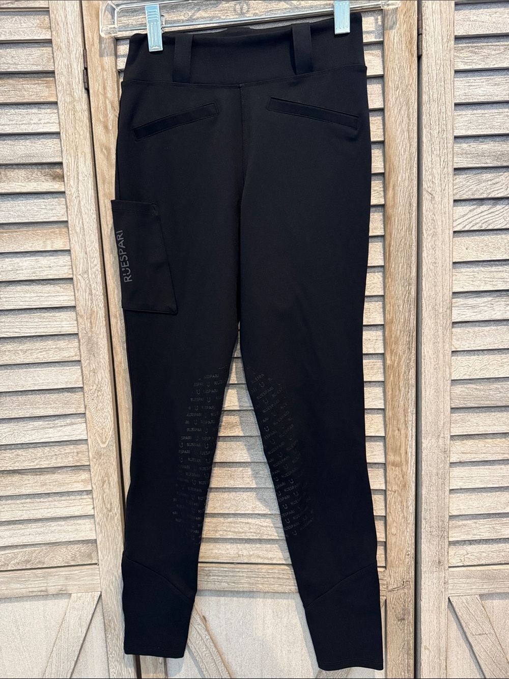 Ruespari Black Equestrian Breeches with Knee Grip